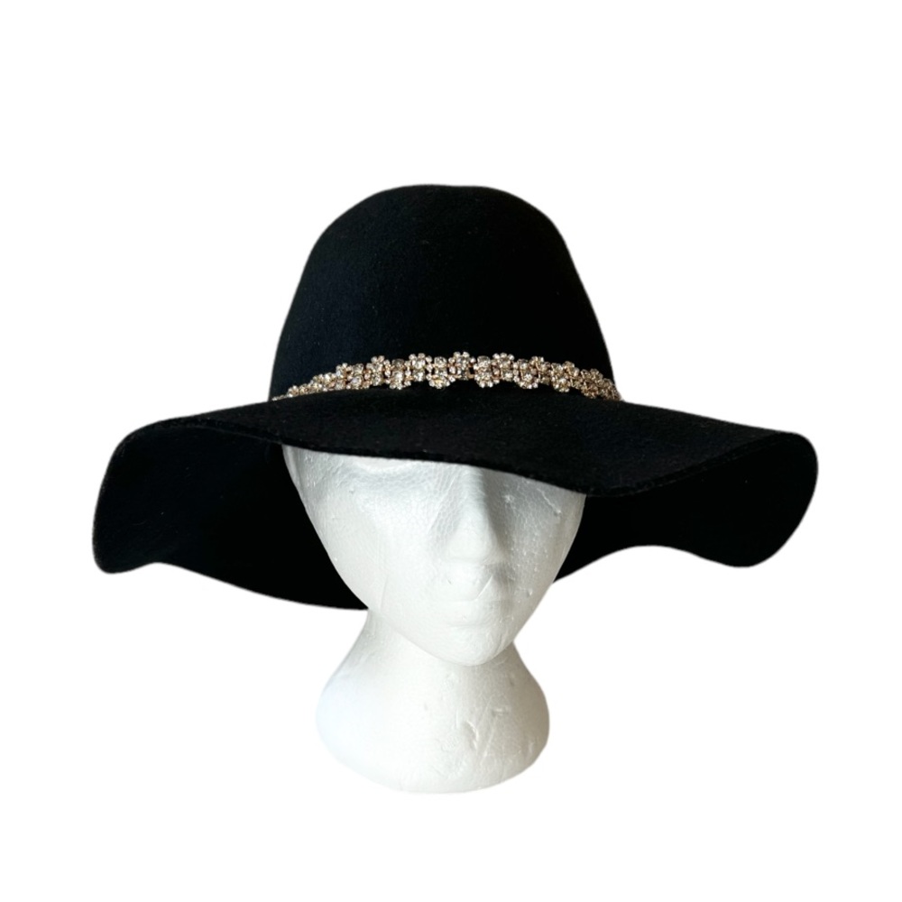 Aldo Wool Fedora Hat with Rhinestone Band